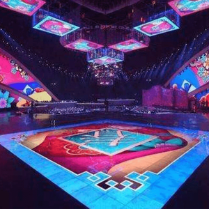 Palco de Grandes Eventos Clube Led Tela de Exibição de Vídeo HD Piso Interativo